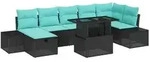 vidaXL Gartensofa-set 8 stk. Poly-Rattan