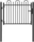 vidaXL Zauntor HORST 100 x 75 cm Metall Schwarz Abschlie&szlig;bar