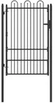 vidaXL Zauntor DRONTEN 100 x 150 cm Stahl Schwarz Abschlie&szlig;bar