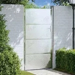 vidaXL Gartentor mit Schloss Silber 85 x 174 cm Edelstahl