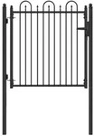 vidaXL Zauntor HORST 100 x 100 cm Metall Schwarz Abschlie&szlig;bar
