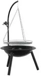 vidaXL Feuerschale mit verstellbarem Grillrost ⌀55,5 x 107,5 cm
