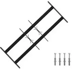 vidaXL Sicherheitsgitter f&uuml;r Fenster mit 2 Querstangen 3 pcs 43-74 cm