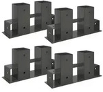 Hilfsmittel f&uuml;r Holzstapel 4 pcs Anthrazit 34 x 10 x 15 cm Stahl