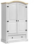 vidaXL Kleiderschrank mit Schubladen Corona Wei&szlig; 101 x 52 x 170 cm