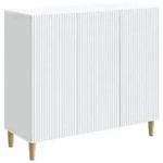 vidaXL Sideboard Wei&szlig; 89 x 34,5 x 80 cm Holzwerkstoff