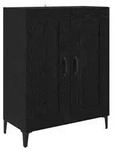 vidaXL Sideboard Schwarz Eichen-Optik 69,5 x 34 x 90 cm Holzwerkstoff