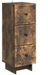 vidaXL Schubladenschrank Ger&auml;ucherte Eiche 33 x 34,5 x 90 cm