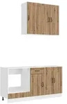 vidaXL K&uuml;cheneinheit LUCCA 5 pcs Artisan-Eiche Holzwerkstoff