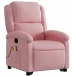 vidaXL Massagesessel mit Aufstehhilfe Rosa Samt