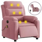 vidaXL Massagesessel Elektrisch Rosa Samt