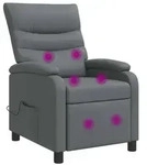 vidaXL Massage Relaxsessel Grau Kunstleder