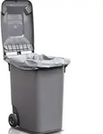 Kunststoffsack 120l LD-PE grau 100 &mu;m B500/450xL1250mm 100St./Karton