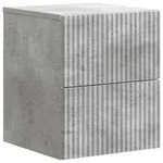 vidaXL Wandmontierter Nachttisch Betongrau 33 x 34,5 x 40 cm