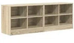 vidaXL Bettschrank 2 pcs Sonoma-Eiche 66 x 33 x 48 cm Holzwerkstoff