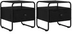 vidaXL Nachttisch 2 Stk. Schwarze Eiche 40 x 39,5 x 40 cm