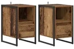 vidaXL Nachttisch 2 pcs Altholz 39,5 x 30 x 50 cm Holzwerkstoff
