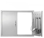 VEVOR Grill-Zugangst&uuml;r, 787 x 609 mm, Doppelte Au_enk&uuml;chent&uuml;r,...