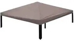 vidaXL Pavillon Abdeckung Taupe 300 x 300 cm Polyester und Stahl