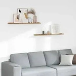 vidaXL Wandregal mit Regal 2 pcs Braun 100 x 9 x 3 cm Holzwerkstoff