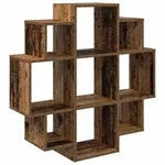 vidaXL Wandregal Altholz 90 x 25 x 90 cm Holzwerkstoff