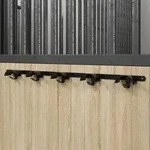 vidaXL Trensenhalter f&uuml;r 5 Trensen mit 5 Haken Schwarz Eisen