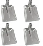 vidaXL Schaufelkopf 4 pcs Silber 45 x 38 cm Aluminium