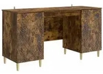 vidaXL Schreibtisch Ger&auml;ucherte Eiche Holzwerkstoff 142,5 x 50 x 75 cm