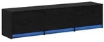 vidaXL TV-Schr&auml;nk Schwarz Eichen-Optik 165 x 34 x 40 cm Holzwerkstoff