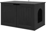 vidaXL Katzenhaus Schwarz 85 x 55 x 50,5 cm Holzwerkstoff