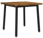 vidaXL 70 x 70 x 75 cm Massivholz Akazie Nat&uuml;rlich und Schwarz