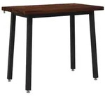 vidaXL 110 x 55 x 75 cm Massivholz Akazie Dunkelbraun und Schwarz