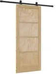 vidaXL Schiebet&uuml;r Nat&uuml;rlich und Schwarz 86 x 198,5 cm