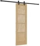 vidaXL Schiebet&uuml;r ORKDAL Natur 61 x 198,5 cm Massives Kiefernholz