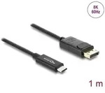 Delock Koaxiales USB Type-C zu DisplayPort Kabel (DP Alt Mode) 4K 60 Hz mit Gefl