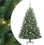 vidaXL K&uuml;nstlicher klappbarer Weihnachtsbaum mit 150 LEDs Gr&uuml;n 150 cm