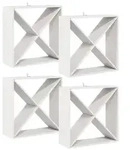 vidaXL Weinregal 4 pcs Wei&szlig; 62 x 25 x 62 cm Massives Kiefernholz