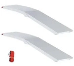 vidaXL Motorradrampe 680 kg 2 pcs Silber 205 x 28 x 5 cm Aluminium