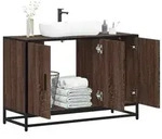vidaXL Waschbeckenunterschrank Braun Eichen-Optik 90x33x60 cm