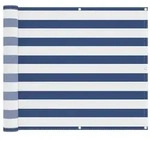 vidaXL Balkonsichtschutz Blau und Wei&szlig; 90 x 200 cm