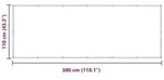 vidaXL Balkonsichtschutz Blau und Wei&szlig; 110 x 300 cm Oxford-Stoff