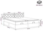 vidaXL Ottoman-Bett mit Matratze und LED Dunkelgrau 200 x 200 cm Samt
