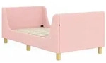 vidaXL Kinderbettgestell mit Kopfteil Rosa 80 x 160 cm Schafstoff