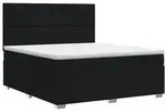 vidaXL Boxspringbett mit Matratze Schwarz 140 x 190 cm Stoff