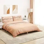 vidaXL Bettw&auml;sche-Set Rosa 225x220 cm Baumwolle