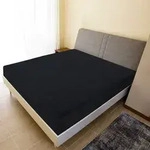 vidaXL Spannbettlaken Jersey Schwarz 90x200 cm Baumwolle