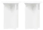 vidaXL Pflanzenst&auml;nder 2 pcs Wei&szlig; &Oslash;29,5 x 40 cm Holzwerkstoff