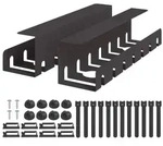 vidaXL Unter dem Schreibtisch Kabelmanagement Tray 2 Stk. Schwarz