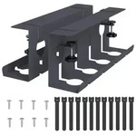 vidaXL Unter dem Schreibtisch Kabelmanagement Tray 2 Stk. Anthrazit