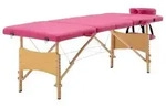 vidaXL Massageliege Klappbar 4-Zonen mit Holzgestell Rosa